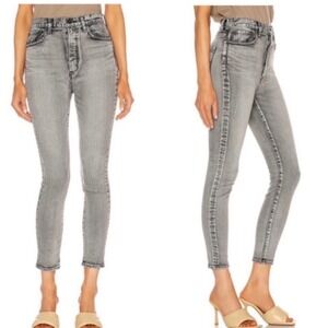 Moussy Vintage Gray‎ Wash High Rise Skinny Jeans Womens Size 25 Denim